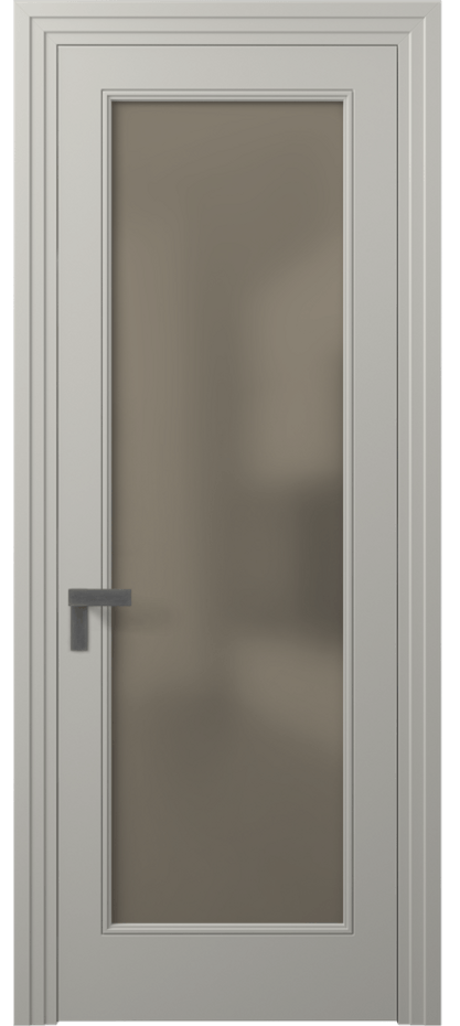 Межкомнатная дверь Rocca 8300 Матовый тёплый серый Сатинированное бронзовое стекло, триплекс Цена 480980 AMD | Volhovec