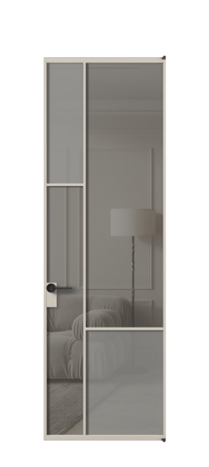 Дверь межкомнатная Mosaic АЛПЛ041.13 Алюминий светло-бежевый Сатинированное серое стекло, триплекс, 6 мм + Прозрачное серое стекло, триплекс Без короба АСБЖ Цена 182460 Стоимость комплекта двери включает:
1. Полотно (600/650/700/750/800/850/900/950*2000-2400 мм).
2. Короб
3. Комплект фурнитуры (2 торцевые петли и магнитный замок с ответной планкой). Фабрика дверей Волховец 8 (800) 551 43 19 Межкомнатная дверь Mosaic АЛПЛ041.13 Алюминий светло-бежевый Сатинированное серое стекло, триплекс, 6 мм + Прозрачное серое стекло, триплекс Цена 182460 ₽ | Volhovec