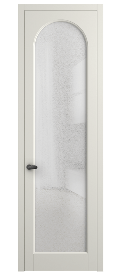 Межкомнатная дверь Палаццо 6804 Матовый жемчужный Фактурное стекло "Лёд", триплекс Цена 694800 AMD | Volhovec