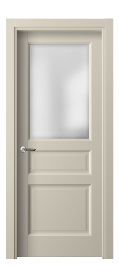 Межкомнатная дверь Galant 1432 ПЭТ светло-бежевый Сатинированное стекло Цена 181810 AMD | Volhovec