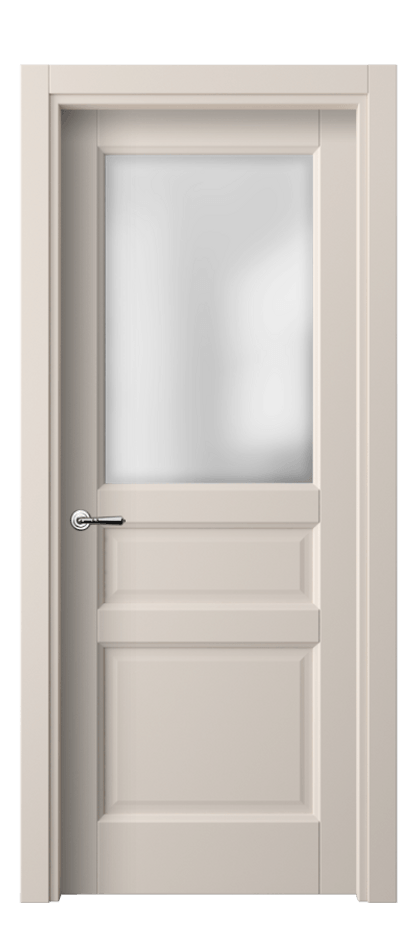 Межкомнатная дверь Галант 1432 ПЭТ пудровый бежевый Сатинированное стекло Цена 189840 AMD | Volhovec