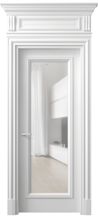 Дверь межкомнатная Antique 7300 Бук белоснежный Рифлёное стекло "Дюна", триплекс КЭП + Объёмный фриз + Карниз ББЛ Цена 168609 ₽ Наличники уже входят в базовый комплект. Фабрика дверей Волховец 8 (800) 551 43 19 Межкомнатная дверь Antique 7300 Бук белоснежный Рифлёное стекло "Дюна", триплекс Цена 168609 ₽ | Volhovec