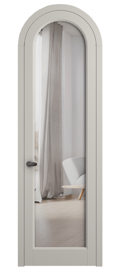 Межкомнатная дверь Палаццо 6814 Матовый облачно-серый Двустороннее зеркало, триплекс Цена 857600 AMD | Volhovec