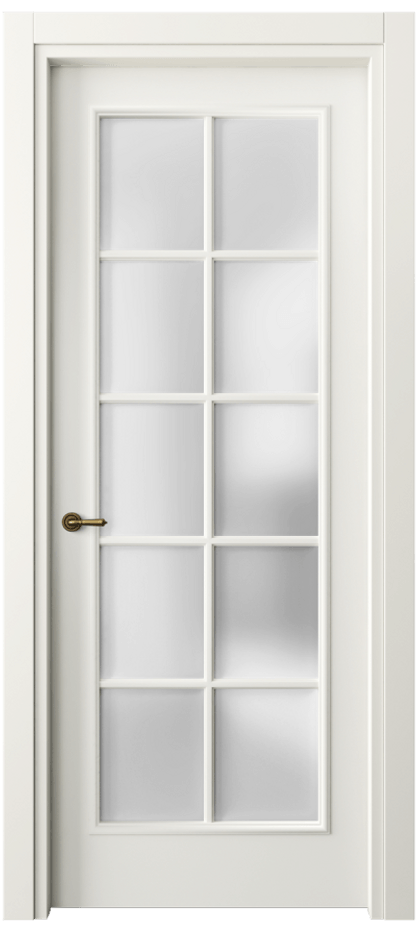 Межкомнатная дверь Paris 8102 Матовый жемчужный Сатинированное стекло Цена 390610 AMD| Volhovec