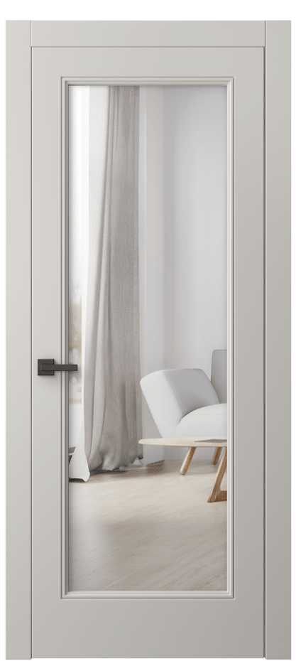 Межкомнатная дверь Linea 8300 Матовый облачно-серый Двустороннее зеркало, триплекс Цена 413810 AMD | Volhovec