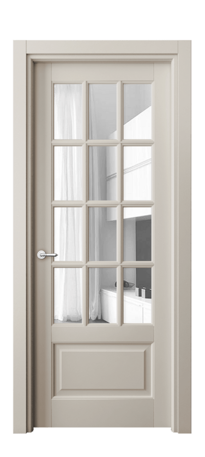 Межкомнатная дверь Toscana Grigliato 6313 Бук светло-бежевый Прозрачное стекло Цена 770160 AMD | Volhovec