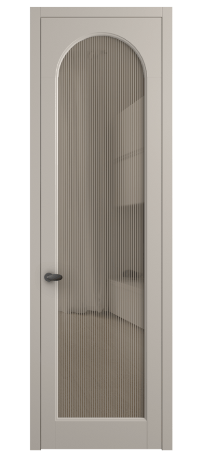 Межкомнатная дверь Палаццо 6804 Матовый светло-бежевый Рифлёное бронзовое стекло "Дюна", триплекс Цена 694800 AMD | Volhovec