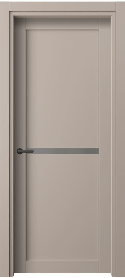 Межкомнатная дверь Нео 2112 ПЭТ серо-коричневый  Сатинированное серое стекло, триплекс Цена 180060 AMD | Volhovec