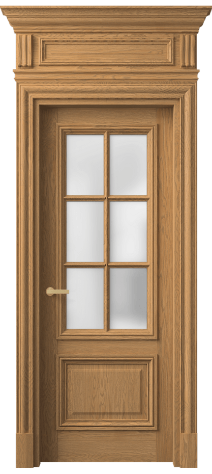 Межкомнатная дверь Антик 7312 Дуб пшеничный матовый Сатинированное стекло Цена 1950021 AMD | Volhovec
