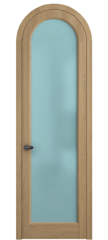 Межкомнатная дверь Палаццо 6814 Дуб соломенный матовый Сатинированное голубое стекло, триплекс Цена 1391600 AMD | Volhovec