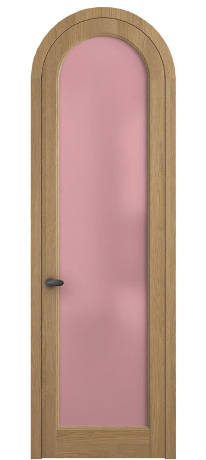 Межкомнатная дверь Палаццо 6814 Дуб пшеничный матовый Сатинированное розовое стекло, триплекс Цена 1391600 AMD | Volhovec