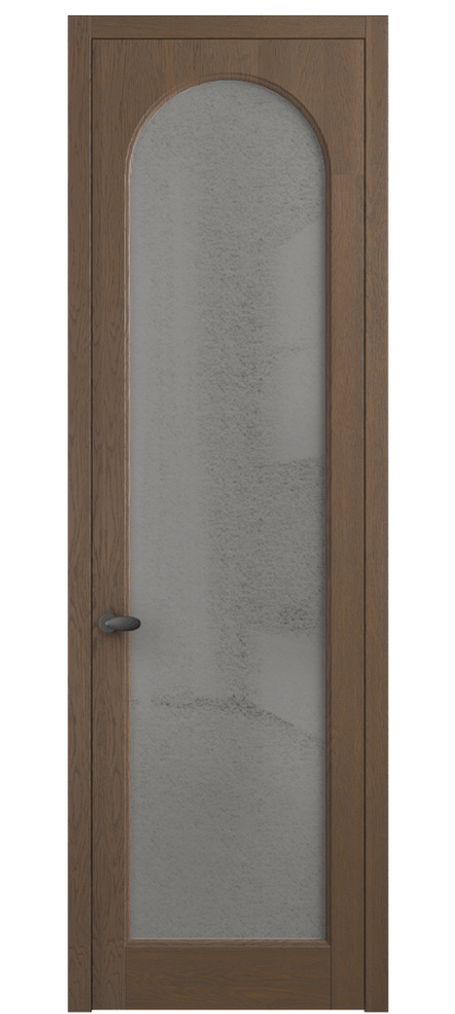 Межкомнатная дверь Palazzo 6804 Дуб туманный матовый Фактурное серое стекло "Лёд", триплекс Цена 1040100 AMD | Volhovec