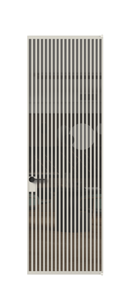 Алюминиевая дверь АЛПЛ040.06 Алюминий облачно-серый Прозрачное серое стекло, триплекс Цена 1555640  | Volhovec