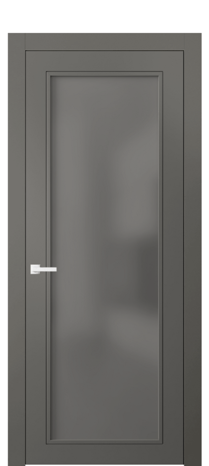 Межкомнатная дверь Neo Classic 8000 Матовый классический серый Сатинированное серое стекло, триплекс Цена 425670 AMD | Volhovec