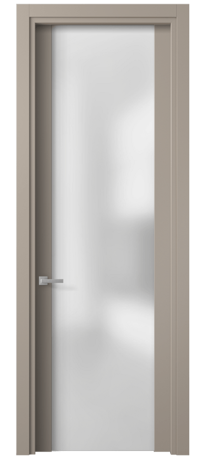 Межкомнатная дверь Planum 4114 Матовый бисквитный Сатинированное стекло Цена 300510 AMD | Volhovec