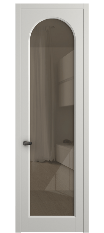 Межкомнатная дверь Палаццо 6804 Матовый серый Рефлективное бронзовое стекло "Стопсол", калёное Цена 708300 AMD | Volhovec