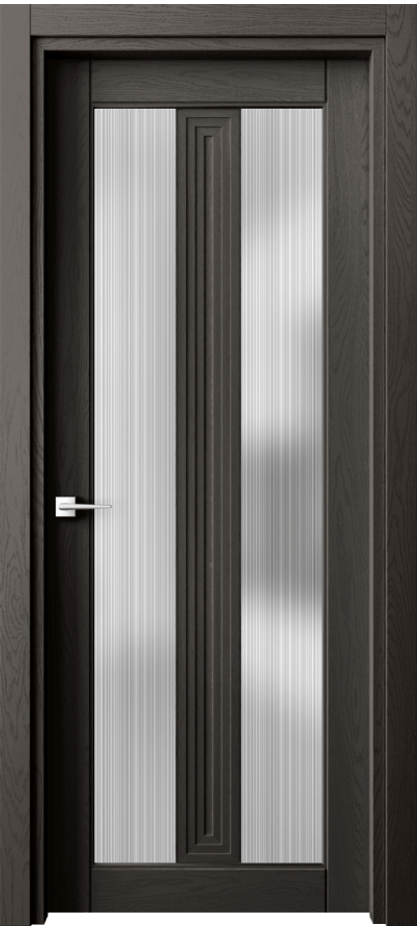 Межкомнатная дверь Ego 6122 Дуб антрацит Сатинированное стекло "Дождь" Цена 826810 AMD | Volhovec