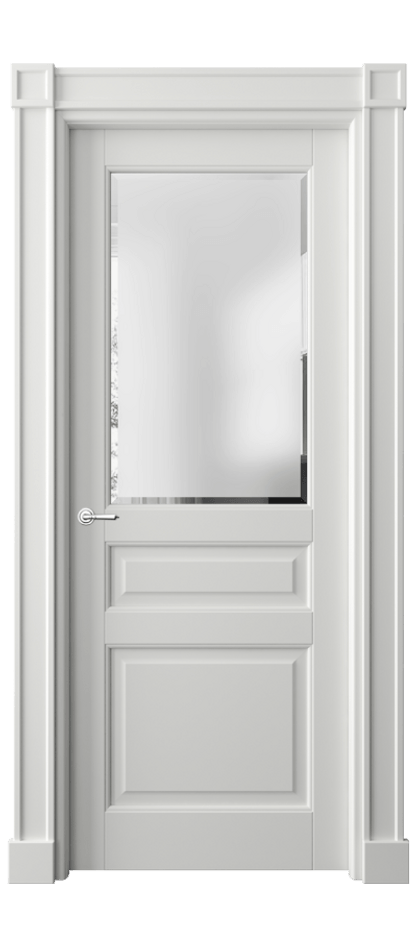 Межкомнатная дверь Toscana Plano2 6304 Бук светло-серый Сатинированное стекло с фацетом Цена 918120 AMD | Volhovec