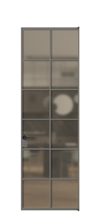 Алюминиевая дверь АЛПЛ040.05 Алюминий классический серый Сатинированное бронзовое стекло, триплекс. Без короба АКЛС Цена 866810 Стоимость комплекта двери включает:
1. Полотно (600/650/700/750/800/850/900/950*2000-2400 мм).
2. Короб
3. Комплект фурнитуры (2 торцевые петли и магнитный замок с ответной планкой). Фабрика дверей Волховец 8 (800) 551 43 19 Алюминиевая дверь АЛПЛ040.05 Алюминий классический серый Сатинированное бронзовое стекло, триплекс Цена 866810 | Volhovec