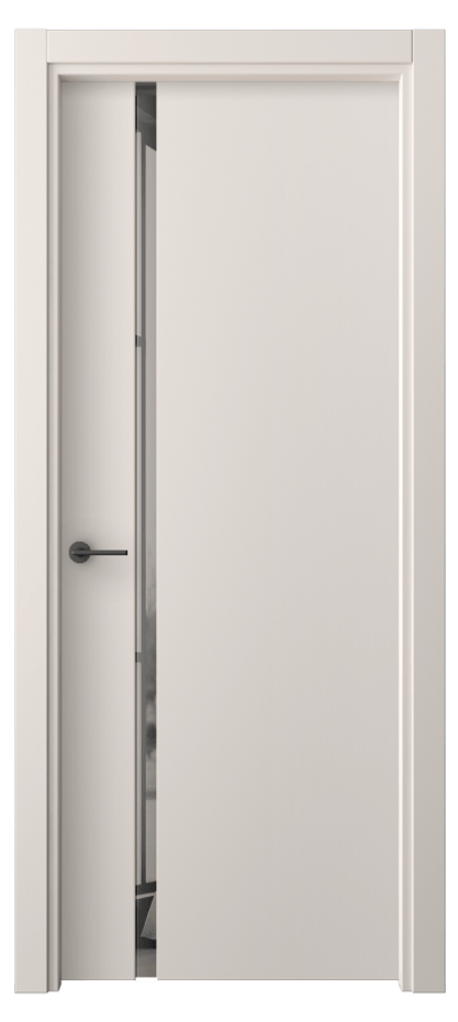 Межкомнатная дверь Фридом 4222 ПЭТ тёплый-белый Двустороннее серое зеркало, триплекс Цена 224200 AMD | Volhovec
