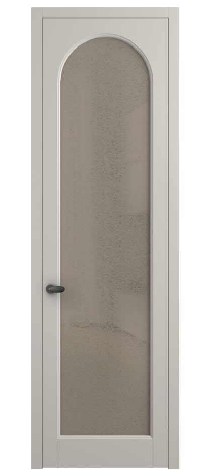 Межкомнатная дверь Палаццо 6804 Матовый облачно-серый Фактурное бронзовое стекло "Лёд", триплекс Цена 694800 AMD | Volhovec