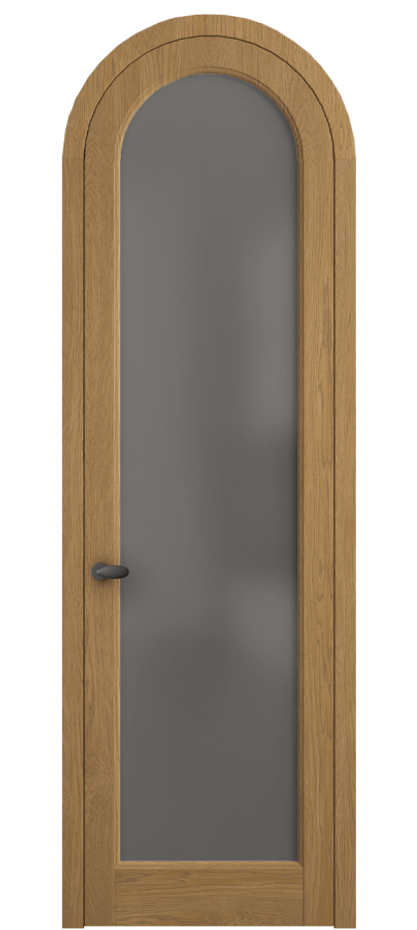 Межкомнатная дверь Палаццо 6814 Дуб солнечный матовый Сатинированное серое стекло, триплекс Цена 1391600 AMD | Volhovec