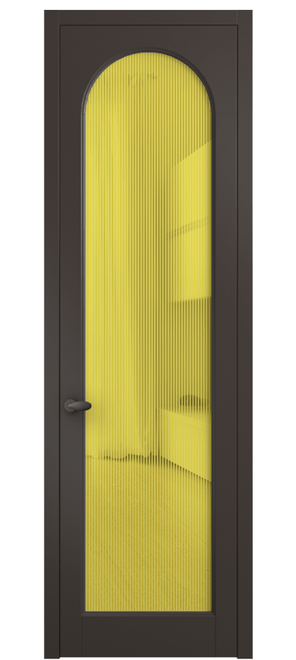 Дверь межкомнатная Палаццо 6804 Матовый антрацит Рифлёное желтое стекло "Дюна", триплекс 0536 МАН Цена 694800 AMD Наличники уже входят в базовый комплект. Фабрика дверей Волховец 8 (800) 551 43 19 Межкомнатная дверь Палаццо 6804 Матовый антрацит Рифлёное желтое стекло "Дюна", триплекс Цена 694800 AMD | Volhovec