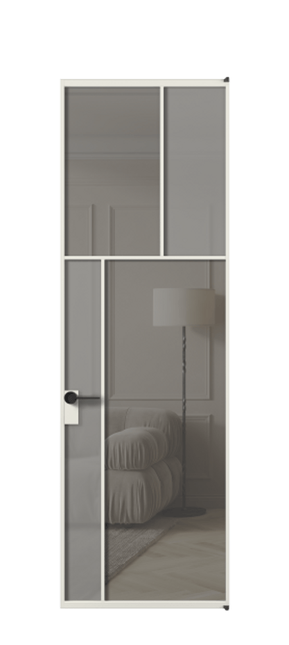 Межкомнатная дверь Мозаик АЛПЛ041.22 Алюминий серый Сатинированное серое стекло, триплекс, 6 мм + Прозрачное серое стекло, триплекс Цена 1118630 AMD | Volhovec