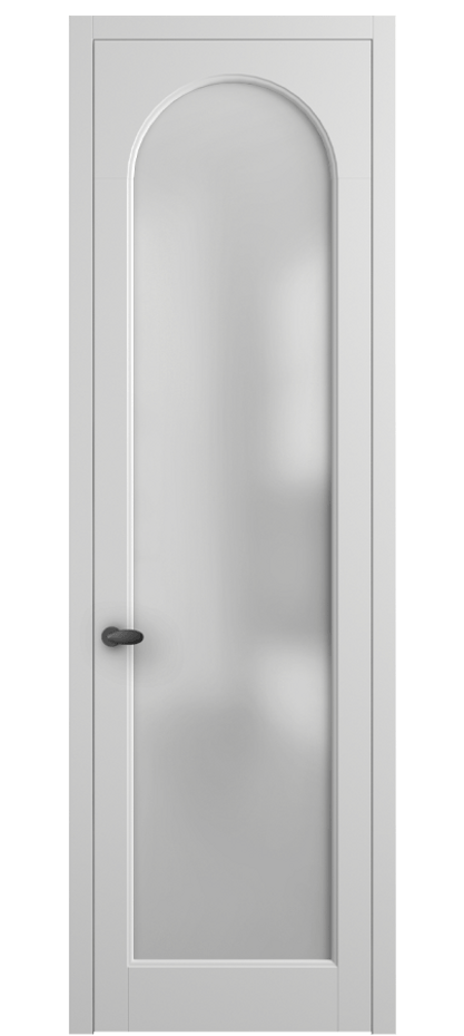 Межкомнатная дверь Палаццо 6804 Матовый белоснежный Сатинированное стекло Цена 654400 AMD | Volhovec