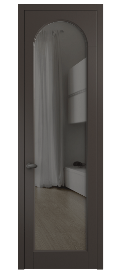 Межкомнатная дверь Палаццо 6804 Матовый антрацит Прозрачное серое стекло, триплекс Цена 654400 AMD | Volhovec