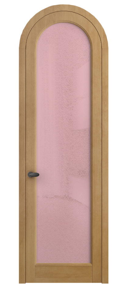 Межкомнатная дверь Палаццо 6814 Бук натуральный матовый Фактурное розовое стекло "Лёд", триплекс Цена 1223000 AMD | Volhovec