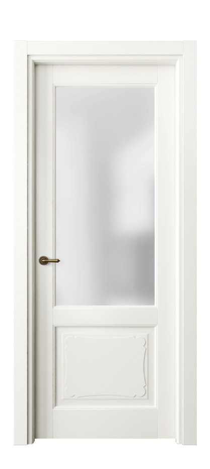 Межкомнатная дверь Тоскана Элегантэ 6322 Матовый жемчужный Сатинированное стекло Цена 656860 AMD | Volhovec