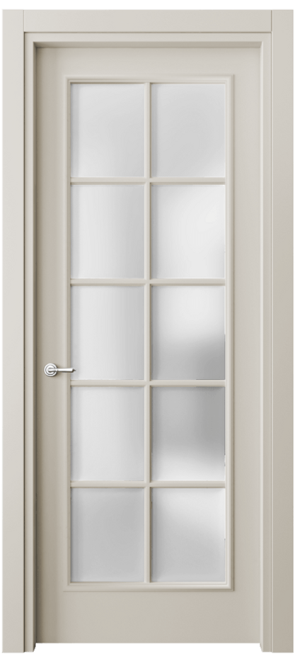 Межкомнатная дверь Paris 8102 Матовый облачно-серый Сатинированное стекло Цена 76999 ₽| Volhovec