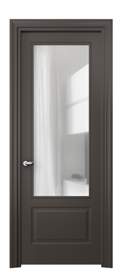 Дверь межкомнатная Esse 8542 Матовый антрацит Рифлёное стекло "Дюна", триплекс, 8 мм Фигурный универсальный наличник МАН Цена 486200 AMD Наличники уже входят в базовый комплект. Фабрика дверей Волховец 8 (800) 551 43 19 Межкомнатная дверь Esse 8542 Матовый антрацит Рифлёное стекло "Дюна", триплекс, 8 мм Цена 486200 AMD | Volhovec