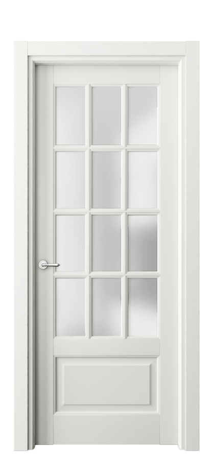 Межкомнатная дверь Тоскана Грильято 6313 Матовый серый Сатинированное стекло Цена 112599 ₽ | Volhovec