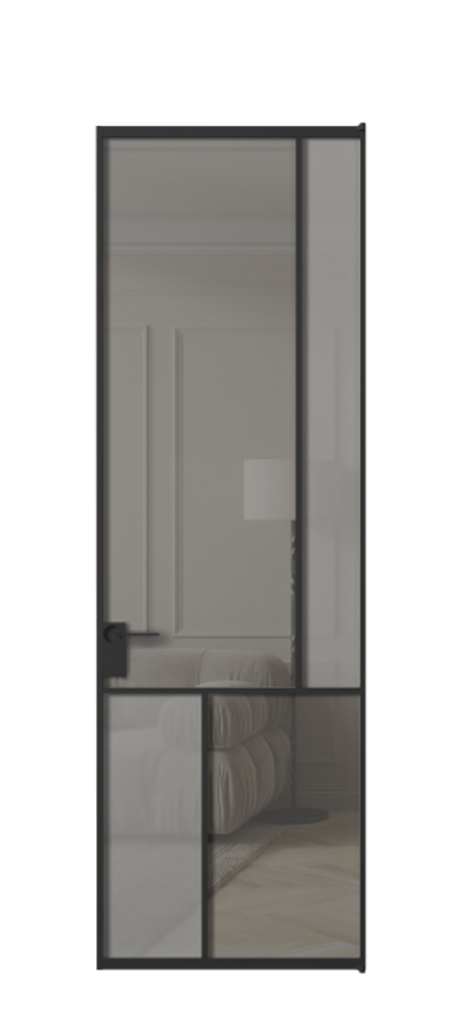 Дверь межкомнатная Mosaic АЛПЛ041.21 Алюминий Черный Сатинированное серое стекло, триплекс, 6 мм + Прозрачное серое стекло, триплекс Без короба чер Цена 832021 Стоимость комплекта двери включает:
1. Полотно (600/650/700/750/800/850/900/950*2000-2400 мм).
2. Короб
3. Комплект фурнитуры (2 торцевые петли и магнитный замок с ответной планкой). Фабрика дверей Волховец 8 (800) 551 43 19 Межкомнатная дверь Mosaic АЛПЛ041.21 Алюминий Черный Сатинированное серое стекло, триплекс, 6 мм + Прозрачное серое стекло, триплекс Цена 832021 AMD | Volhovec