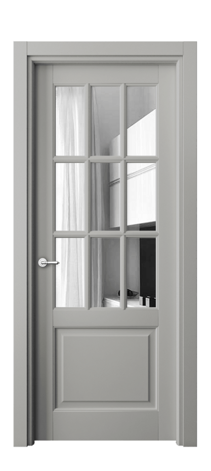 Межкомнатная дверь Тоскана Грильято 6312 Матовый нейтральный серый Двустороннее зеркало, триплекс Цена 774880 AMD | Volhovec
