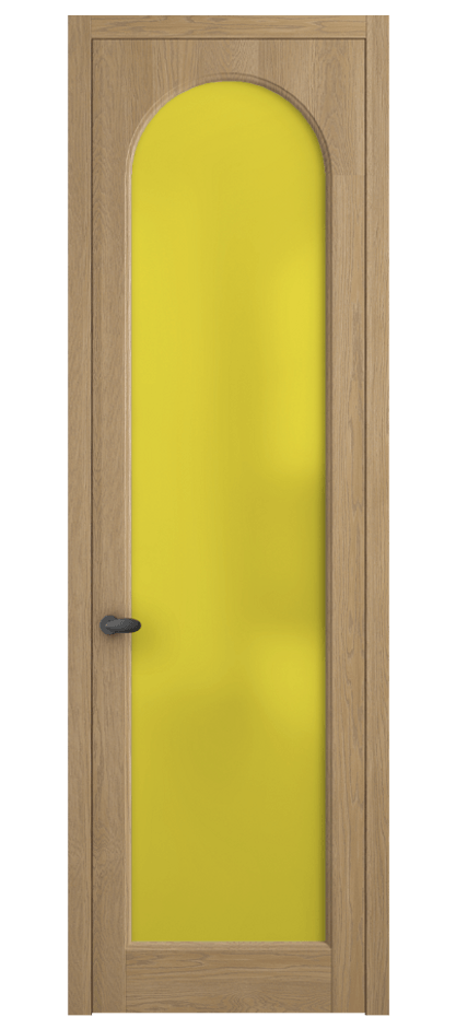 Межкомнатная дверь Палаццо 6804 Дуб соломенный матовый Сатинированное жёлтое стекло, триплекс Цена 999700 AMD | Volhovec
