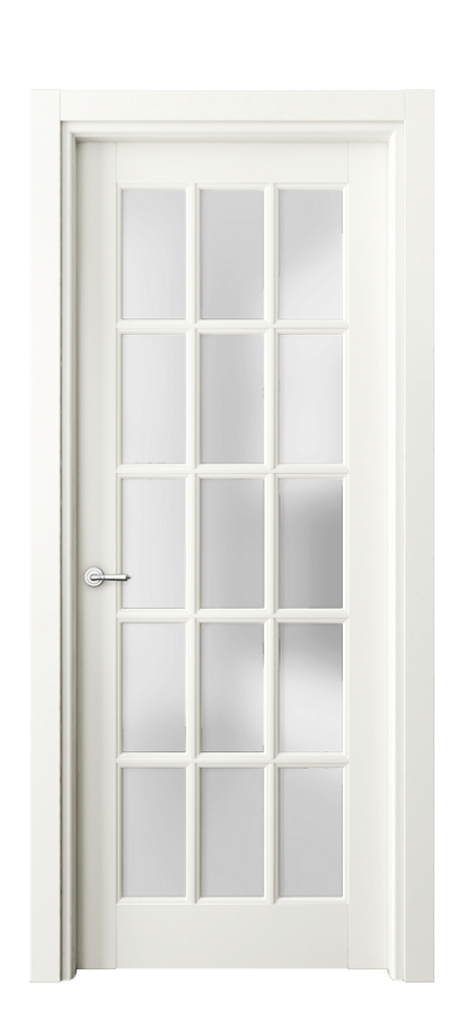Межкомнатная дверь Тоскана Грильято 6311 Матовый жемчужный Сатинированное стекло Цена 754650 AMD | Volhovec