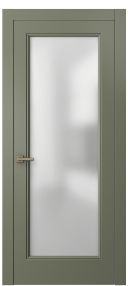 Межкомнатная дверь Linea 8300 Матовый оливковый тёмный Сатинированное стекло Цена 503770 AMD | Volhovec