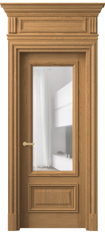Межкомнатная дверь Антик 7306 Дуб пшеничный матовый Рифлёное стекло "Дюна", триплекс Цена 1813790 AMD | Volhovec