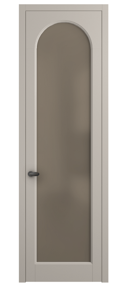 Межкомнатная дверь Палаццо 6804 Матовый светло-бежевый Сатинированное бронзовое стекло, триплекс Цена 101880 ₽ | Volhovec