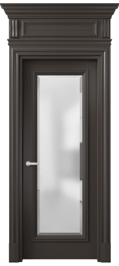 Межкомнатная дверь Antique 7300 Бук антрацит Сатинированное стекло с фацетом Цена 1110120 AMD | Volhovec