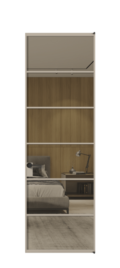 Алюминиевая дверь АЛПЛ040.04 Алюминий бисквитный Рефлективное бронзовое стекло "Stopsol", калёное Цена 1061980  | Volhovec