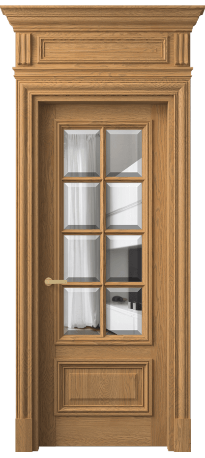 Межкомнатная дверь Antique 7316 Дуб пшеничный матовый Прозрачное стекло с фацетом Цена 1993180 AMD | Volhovec