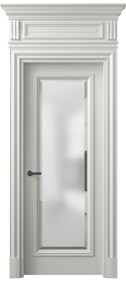 Межкомнатная дверь Антик 7300 Матовый серый Сатинированное стекло с фацетом Цена 1128670 AMD | Volhovec