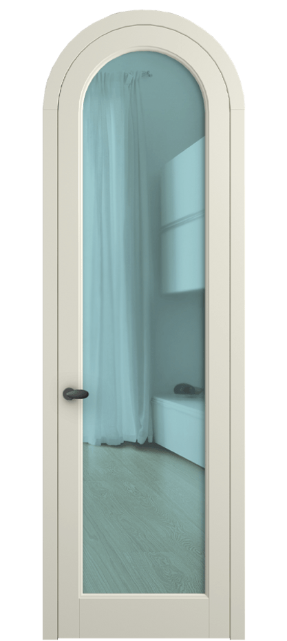 Межкомнатная дверь Palazzo 6814 Матовый молочно-белый Прозрачное голубое стекло, триплекс Цена 844100 AMD | Volhovec