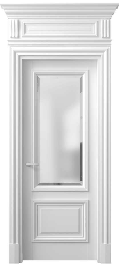 Дверь межкомнатная Антик 7302 Матовый белоснежный Сатинированное стекло с фацетом КЭП + Объёмный фриз + Карниз МБЛ Цена 1094610 AMD Наличники уже входят в базовый комплект. Фабрика дверей Волховец 8 (800) 551 43 19 Межкомнатная дверь Антик 7302 Матовый белоснежный Сатинированное стекло с фацетом Цена 1094610 AMD | Volhovec