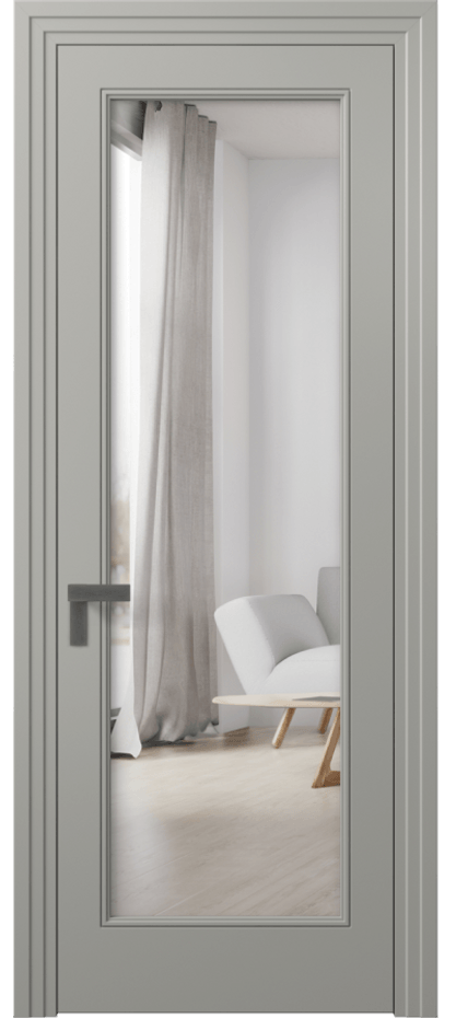 Межкомнатная дверь Rocca 8300 Матовый нейтральный серый Двустороннее зеркало, триплекс Цена 431070 AMD | Volhovec