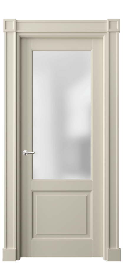 Межкомнатная дверь Тоскана Плано 6302 Матовый бежево-серый Сатинированное стекло Цена 860800 AMD | Volhovec